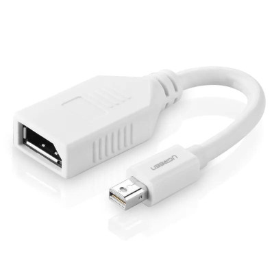 Ugreen UG1044510445TK 20CM màu Trắng Cáp chuyển đỗi Mini DP sang DisplayPort cao cấp - HÀNG CHÍNH HÃNG