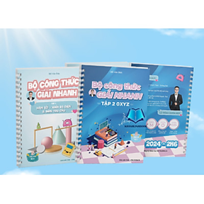 Sách - Combo Sổ tay bộ công thức giải nhanh toán 12 tập 1 và 2 (IMOB)