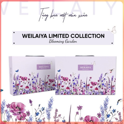 Set quà tặng cao cấp WEILAIYA: Combo Sữa tắm Hoa Trà và Tẩy tế bào chết body