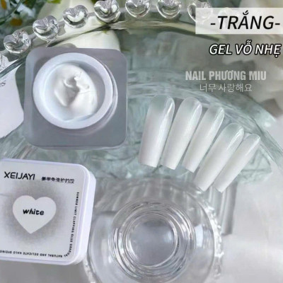 Gel Dặm Lẻ Màu Đen Trắng, Đỏ Hồng Ombre Móng XEIJAYI Đặc Mịn Có Thể Vẽ, Không Cần Pha Bột