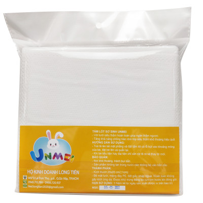 Tã Lót, Giấy Lót, Tấm Lót Xu Cho Bé Sơ Sinh UNMEI (Bịch 30 Miếng) (Kích Thước 20x20cm)