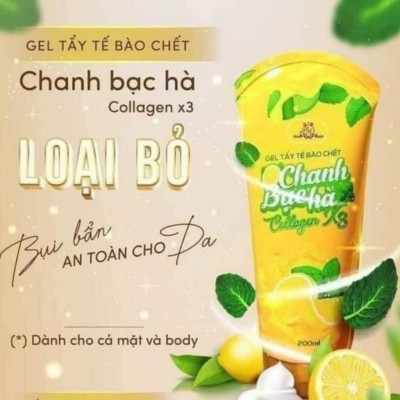Kỳ Tế Bào Chết Collagen X3 Tẩy Tế Bào Chết Chanh Bạc Hà Làm Sạch An Toàn The Mát Dịu Nhẹ Đông Anh Chính Hãng 200ml