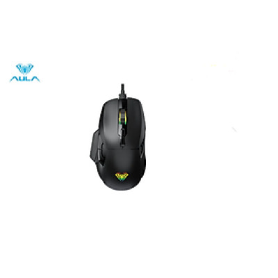 Chuột gaming có dây AULA F815 màu đen - Hàng chính hãng