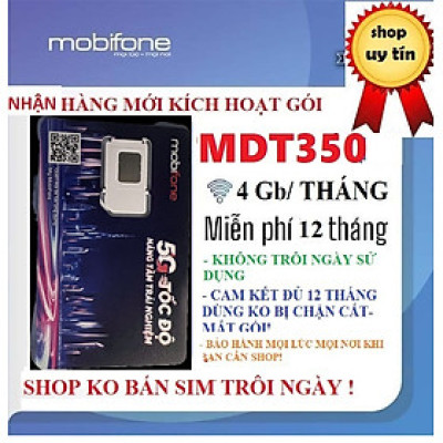 [Xả Kho]Sim 4G mobifone  sim mạng 1 năm không phải nạp tiền