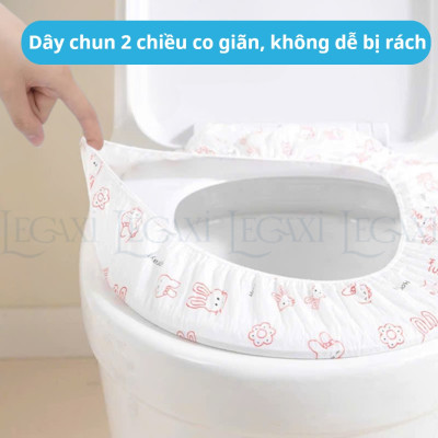 Miếng Lót Bồn Cầu Dùng Một Lần Cho Mẹ Bầu Trẻ Nhỏ Du Lịch Toilet Công Cộng Chống Thấm Có Thun Vệ Sinh