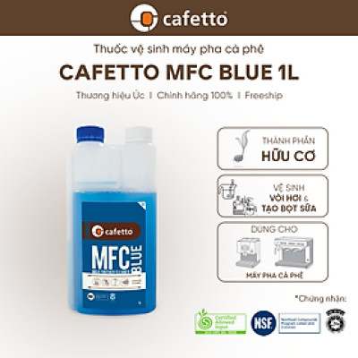 [Hàng chính hãng] Dung dịch vệ sinh vòi đánh sữa máy pha cà phê Cafetto MFC Blue (1 lít)