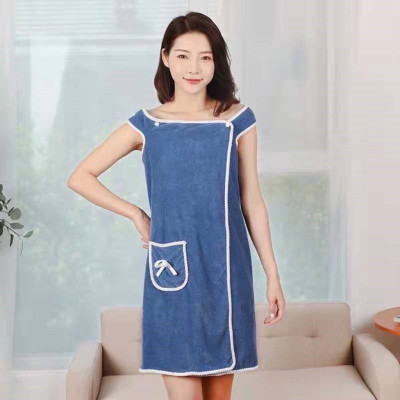 Khăn  tắm  nữ   2 trong 1 , xỏ tay - Áo  khăn tắm nữ kiểu đầm trơn , mịn , thoáng mát , phong cách hiện đại phù hợp với mọi loại dáng  , giao màu ngẫu nhiên