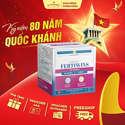 Fertiwins For Women giúp bổ sung Myo-inositol, vitamin và khoáng chất cần thiết cho phụ nữ thả bầu (30 gói) - Nutramed