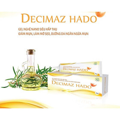 GEL BÔI LÀM SẠCH MỤN, LÀM MỜ SẸO, HẾT THÂM – GEL NGHỆ NANO SIÊU HẤP THỤ - DECIMAZ  HADO TUÝP TO 20 GAM (DÙNG NHƯ DECUMAR)
