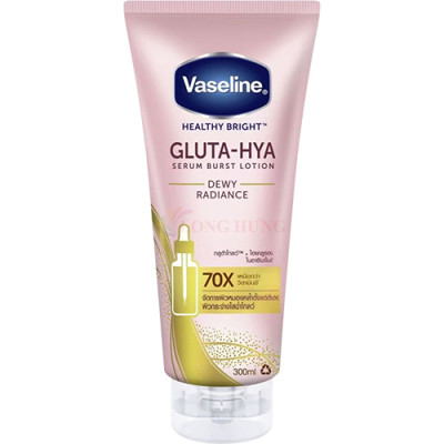 Sữa dưỡng thể ban đêm Vaseline Gluta-Hya Serum Burst Lotion Dewy Radiance - Hàng chính hãng