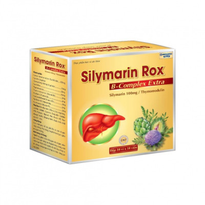 Bổ gan Silymarin Rox HDPHARMA cao cà gai leo, cao kế sữa, atiso - Hộp 100 viên (màu xanh hoặc cam ngẫu nhiên)
