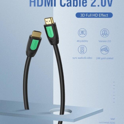 Ugreen UG40464HD101TK 5M màu Đen Cáp tín hiệu HDMI chuẩn 1.4 hỗ trợ phân giải 4K * 2K - HÀNG CHÍNH HÃNG