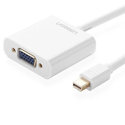 Ugreen UG10458MD113TK Màu Trắng ABS Cáp chuyển đổi Mini DP sang VGA 1920x1080 60Ghz - HÀNG CHÍNH HÃNG