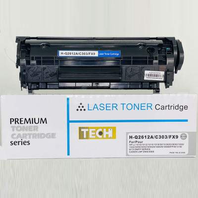 Hộp mực Q2612A CRG303 FX9 TECH CÓ LỖ ĐỔ MỰC dùng cho máy in  Canon 2900 HP 1010/1020 2K - Hàng nhập khẩu