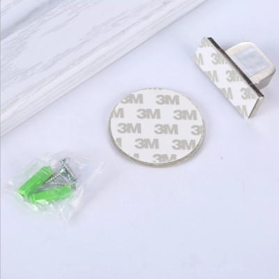 Chặn cửa nam châm đế mỏng, hít cửa inox 304 dạng VUÔNG bền đẹp chống va đập tiện dụng 206845