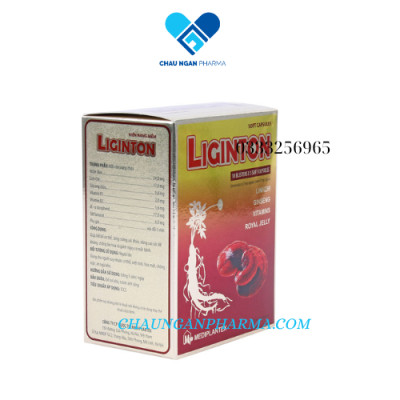 Viên uống Bồi bổ sức khỏe Liginton: nhân sâm, linh chi, sữa ong chúa, vitamin E, sắt, nhóm B tăng cường đề kháng, hết mệt mỏi