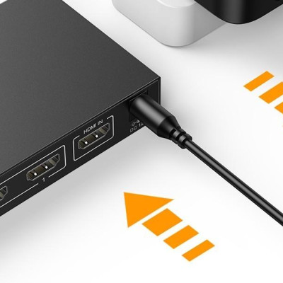 Ugreen UG50949US300TK 1 in 10 Out 4k 30hz 1080p 60hz HDMI Splitter Aluminum alloy with 12v adapter - HÀNG CHÍNH HÃNG