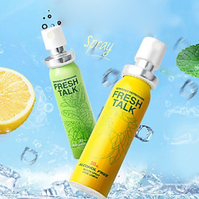 Xịt Thơm Miệng Fresh Talk 20ml The Mát Vị Bạc Hà, Chanh - Nhập Khẩu Anh Quốc