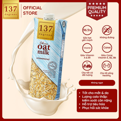 Sữa hạt Yến mạch Không đường 137 DEGREES 1000ml