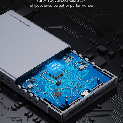 Ugreen UG70534CM299TK usb type c 3.1 gen2 hộp đựng 2 ổ cứng ssd M.2 B-KEY SATA - NGFF Raid 6Gbps - HÀNG CHÍNH HÃNG