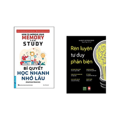 Combo Sách Tư Duy - Kỹ Năng Sống: Bí Quyết Học Nhanh Nhớ Lâu +Rèn Luyện Tư Duy Phản Biện /Tặng Bookmark