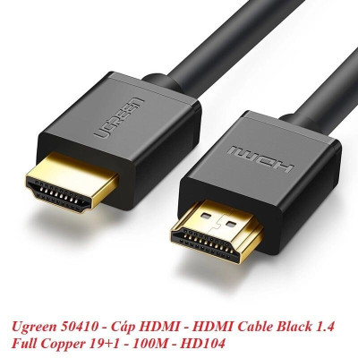 Ugreen UG50410HD104TK 100M màu Đen Cáp tín hiệu HDMI chuẩn 1.2 hỗ trợ phân giải 1080 - HÀNG CHÍNH HÃNG