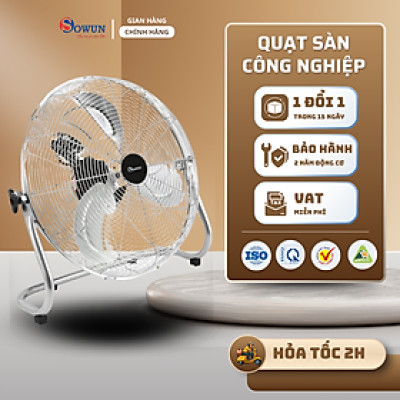 Quạt Công Nghiệp SOWUN SW828 Sải Cánh Nhôm 50cm, Công Suất 130W Diện Tích Làm Mát Rộng