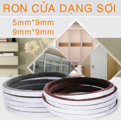 Ron Sợi Chân Cửa Khung Cửa 5*9mm - 9*9mm - 15*9mm - 23*9mm Ngăn Bụi Côn Trùng Chống Ồn Legaxi