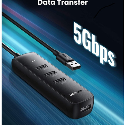 Usb 3.0 Hub 4 cổng 1M Black  Ugreen 80657USB416CM - Hàng chính hãng