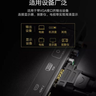 Ugreen UG11630VG101TK 1.5M màu Đen Cáp tín hiệu 2 đầu VGA - HÀNG CHÍNH HÃNG