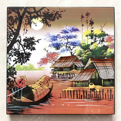 Tranh sơn mài - ĐỒNG QUÊ VIỆT NAM -hàng xuất khẩu nhiều mẫu
