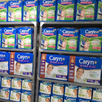 Combo 2 Gói Tã dán Caryn M40 Siêu thấm hút- Tã dán người lớn Caryn- Hsd mới