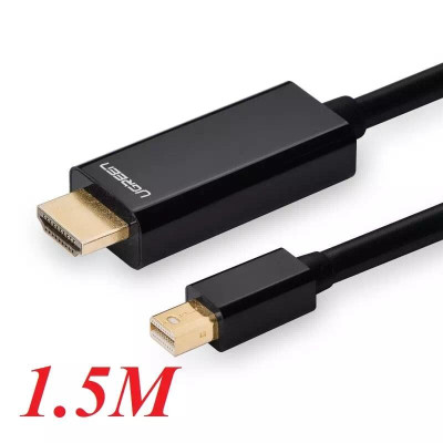 Ugreen UG10450MD101TK 1.5M màu Đen Cáp chuyển đổi Mini DP sang HDMI hỗ trợ phân phải 1080P - HÀNG CHÍNH HÃNG