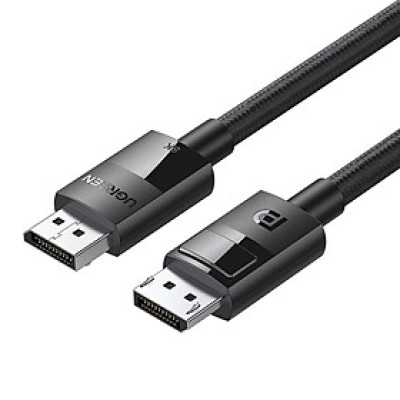 Ugreen UG80390DP114TK 1m 8K 1.4 màu đen cáp dp ra displayport hợp kim bọc lưới chống nhiễu - HÀNG CHÍNH HÃNG