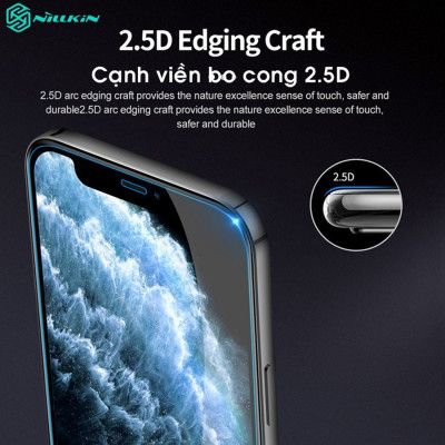 Kính cường lực Nillkin H+PRO bo cạnh 2.5D trong suốt cho Iphone 12/12 Pro (6.1) - 12 Pro Max (6.7) - Hàng Chính Hãng