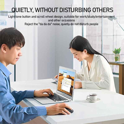 Ugreen UG90686MU105TK 10m 2400dpi Cherry Pink Chuột không dây Silent 2.4ghz kèm pin AA - HÀNG CHÍNH HÃNG