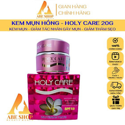 Kem HOLY CARE Mụn Hồng 20g - Giảm Mụn - Mờ Thâm - Giảm Tác Nhân Gây Mụn