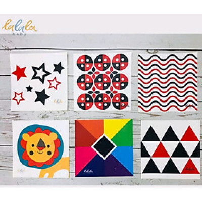 BỘ THẺ LALALA BABY, DECAL MÀU KÍCH THÍCH THỊ GIÁC