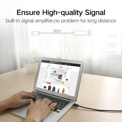 Ugreen UG10319US121TK 5M màu Đen Cáp tín hiệu nối dài USB 2.0 có chip khuếch đại cao cấp - HÀNG CHÍNH HÃNG