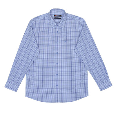 Áo sơ mi nam KHATOCO dài tay kẻ caro A1MD468T1-CNCR260-2412-D