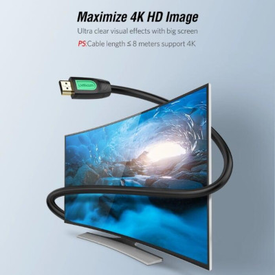 Ugreen UG40464HD101TK 5M màu Đen Cáp tín hiệu HDMI chuẩn 1.4 hỗ trợ phân giải 4K * 2K - HÀNG CHÍNH HÃNG