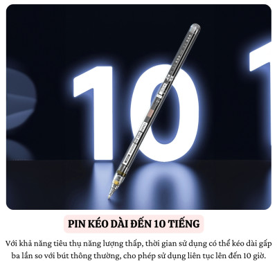 Bút cảm ứng lộ cơ cảm biến nghiêng chống tì tay sạc nam châm WIWU Stylus W PRO cho iPad Pro Air Mini đời 2018 trở lên Gen 7 8 9 10 10.9 11 12.9 13 Mini 6 M1 M2 M3 M4 - Hàng nhập khẩu