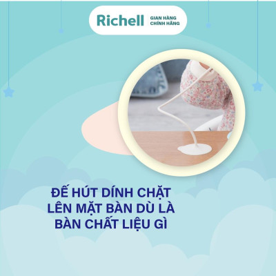 Dây silicone chống rơi muỗng kèm muỗng và hộp Richell Nhật Bản | Baby