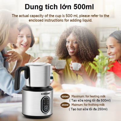 Máy tạo bọt sữa chuyên nghiệp dùng cho quán 4 trong 1 thương hiệu Chulux QF-MF221118 - HÀNG NHẬP KHẨU