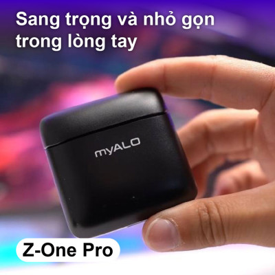 Tai nghe không dây myALO Z-One Pro: tai nghe Bluetooth 5.3 | Pin 40 giờ | Chống nước IPX4 | Thiết kế công thái học | Điều khiển cảm ứng thông minh | Hộp sạc chế tác từ Hợp kim đúc nguyên khối | Hàng chính hãng