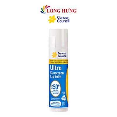 Son dưỡng môi chống nắng Cancer Council Ultra Sunscreen Lip Balm SPF50+ (4g) - Hàng chính hãng