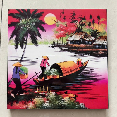 Tranh sơn mài - ĐỒNG QUÊ VIỆT NAM -hàng xuất khẩu nhiều mẫu