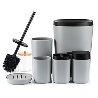 Bộ dụng cụ phòng tắm 6 chi tiết DUFU màu xám Made in Germany Hàng Chính Hãng