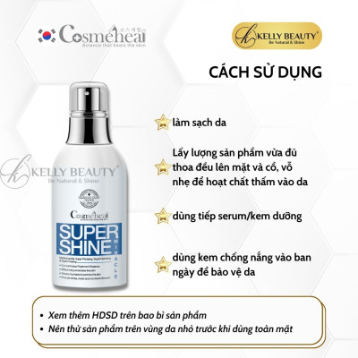 Xịt Dưỡng Ẩm Căng Bóng Da Cosmeheal SuperShine Miracle - Cấp Ẩm, Se Nhỏ Lỗ Chân Lông; Mịn Da | Kelly Beauty