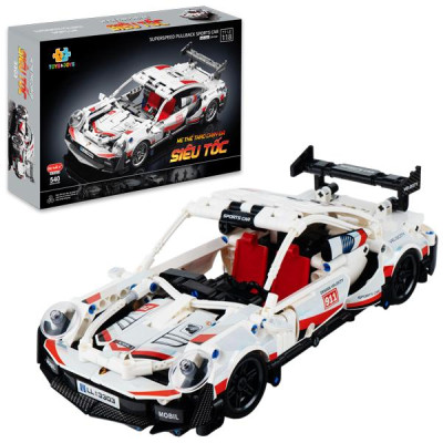 Đồ Chơi Lắp Ráp Xe Thể Thao Chạy Đà Siêu Tốc - Super Speed Pullback Sports Car - Toys&Joys 3303 (540 Mảnh Ghép)